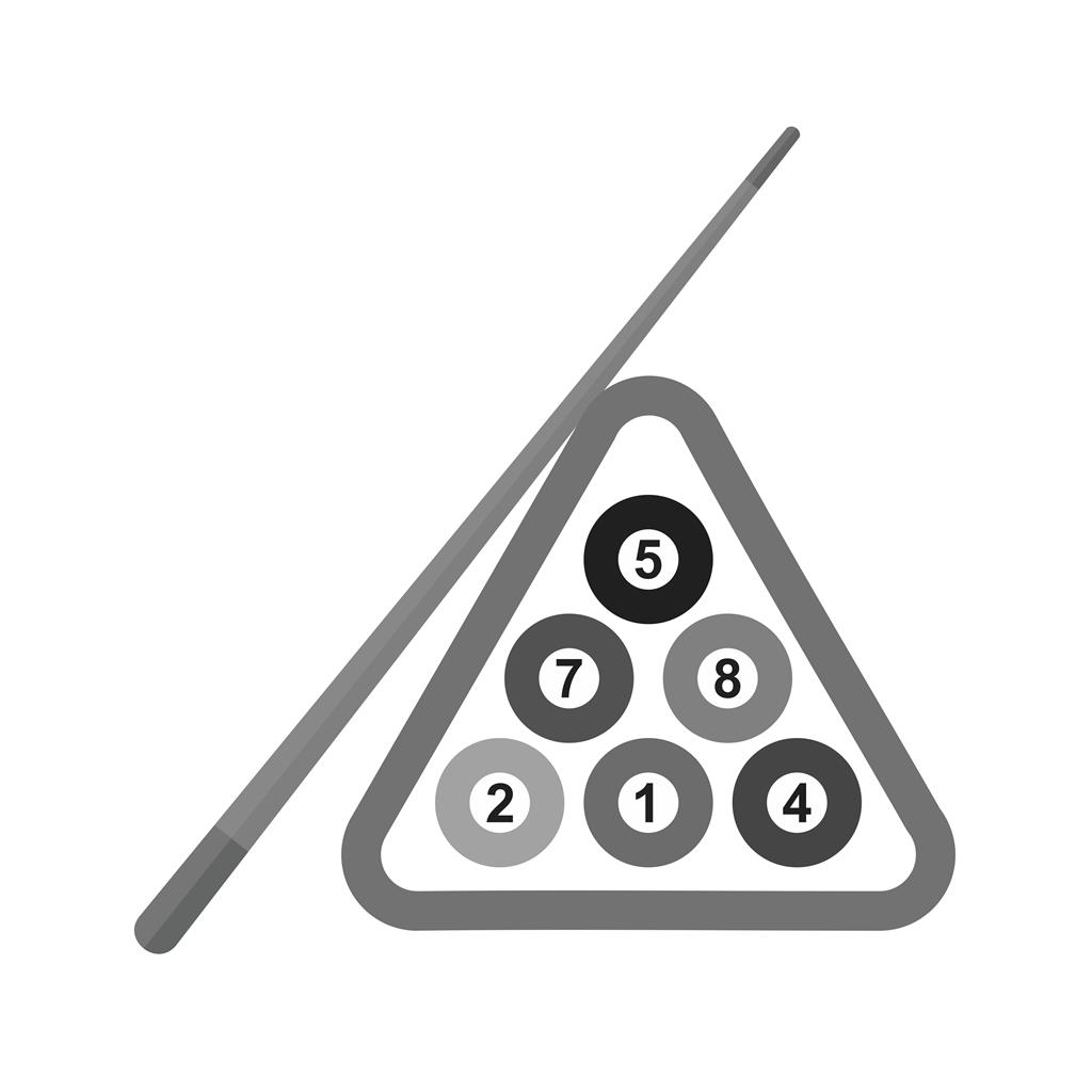 Billiard Greyscale Icon - IconBunny