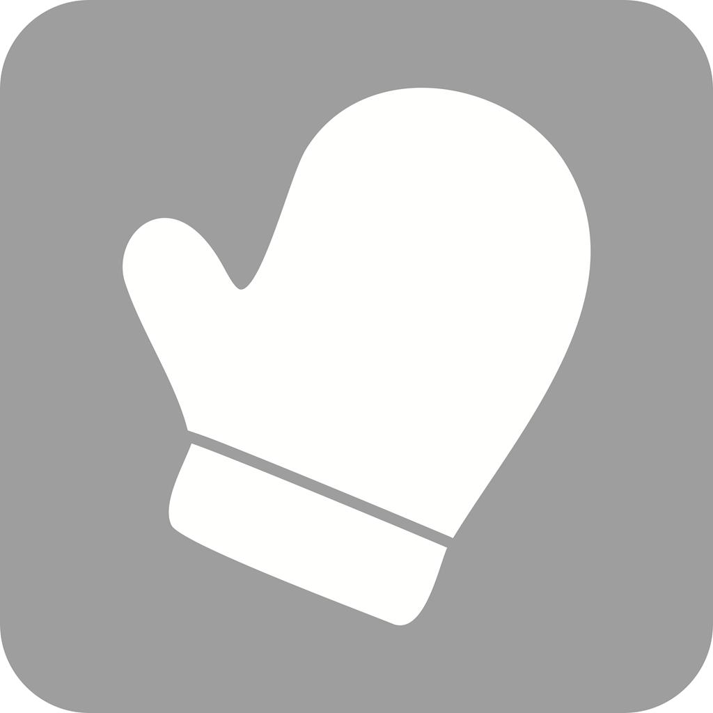 Glove Flat Round Corner Icon