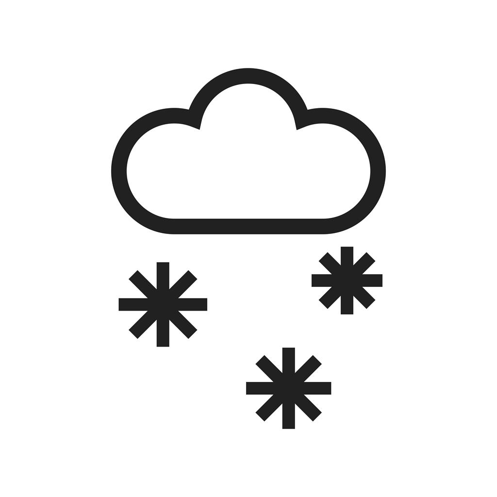 Snowing Line Icon