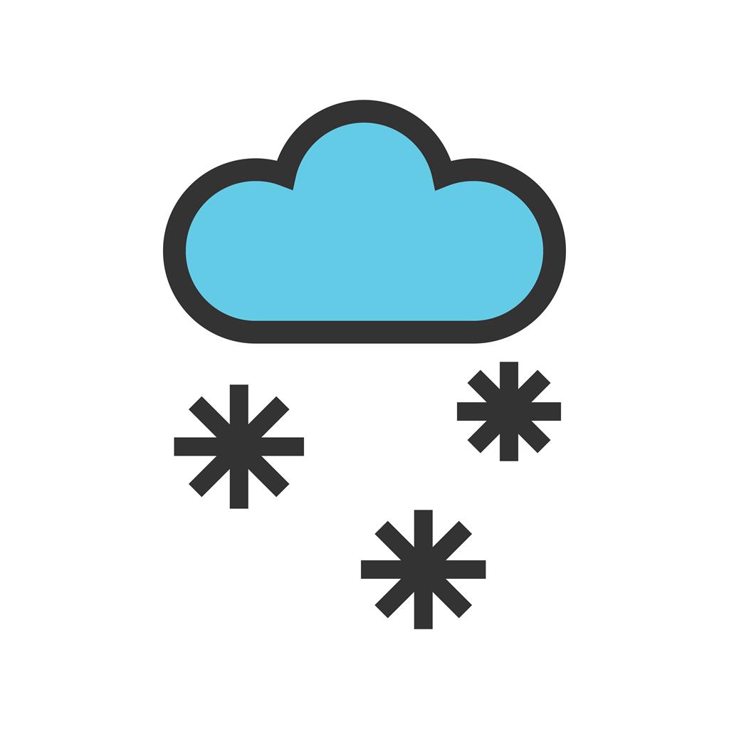 Snowing Line Filled Icon
