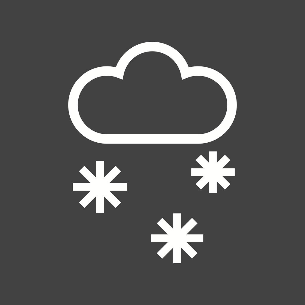 Snowing Line Inverted Icon