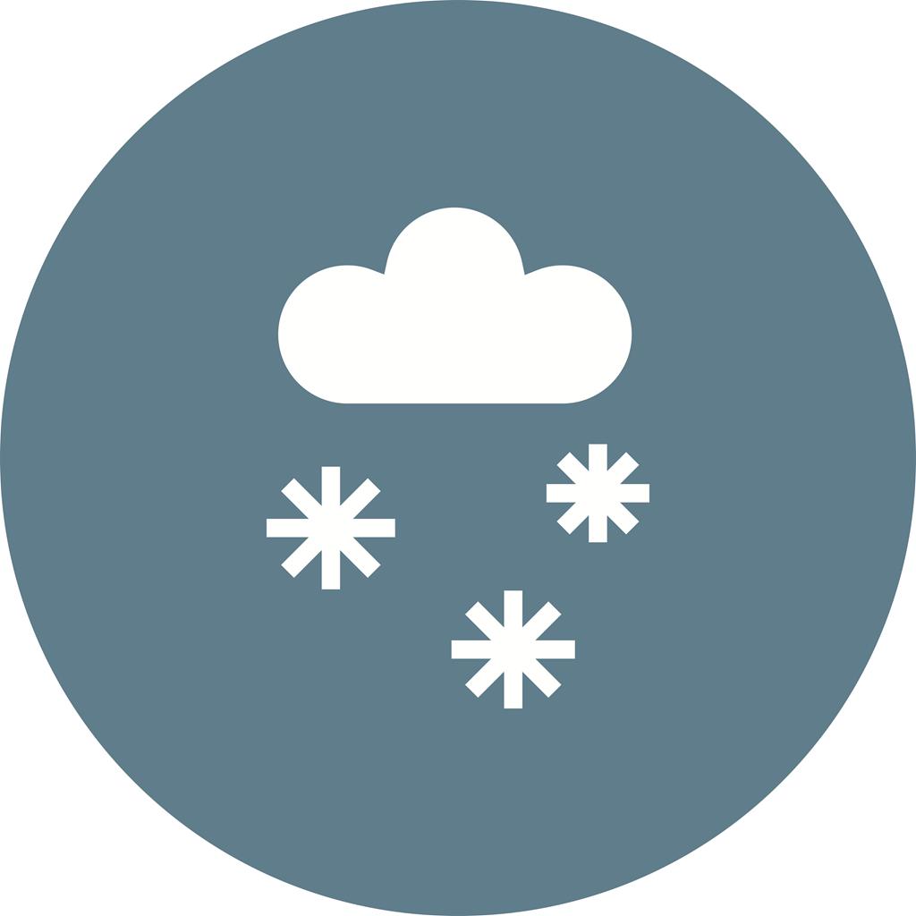 Snowing Flat Round Icon