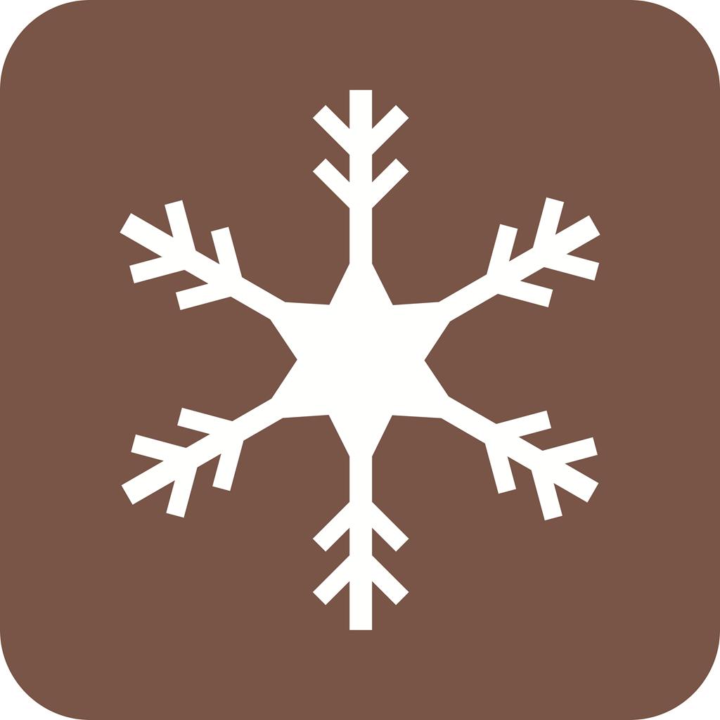Snowflake Flat Round Corner Icon