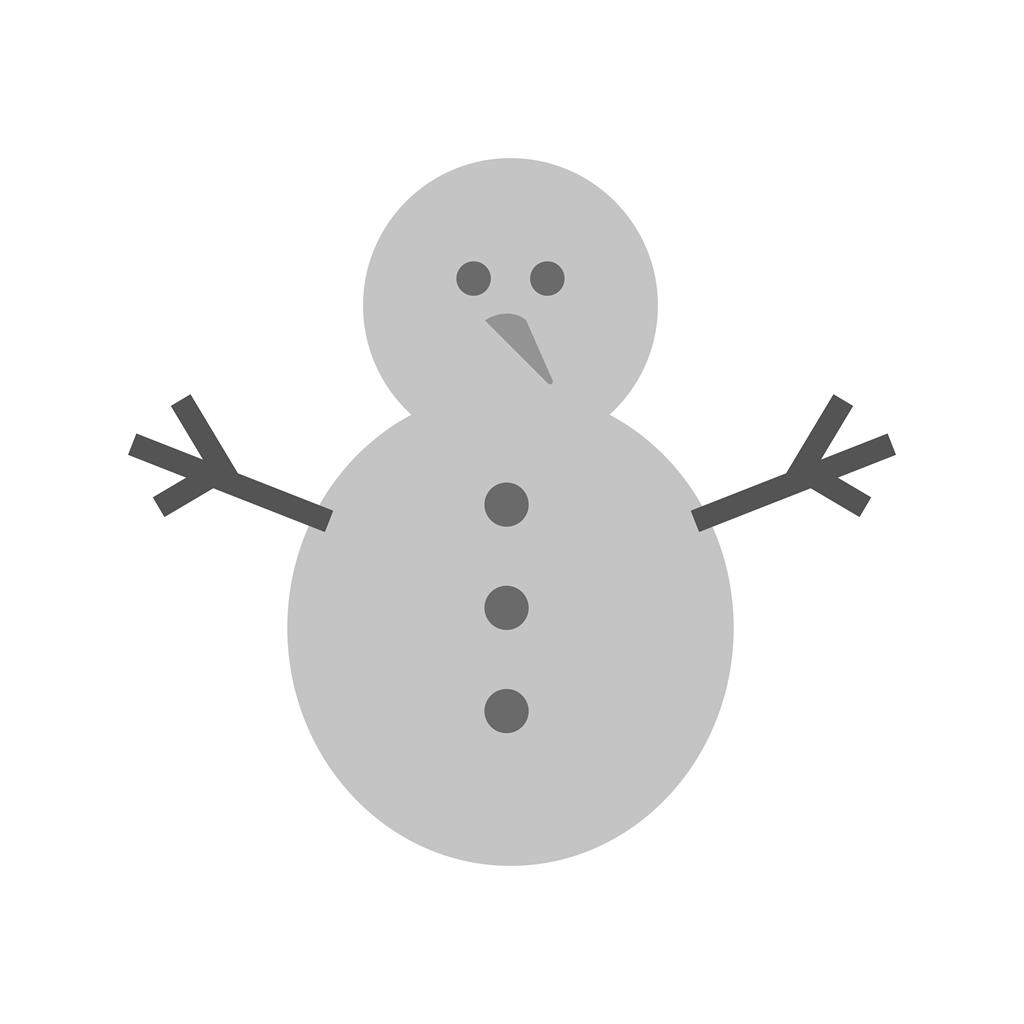 Snowman I Greyscale Icon