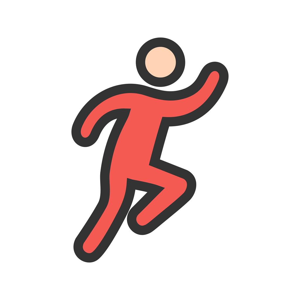 Running Person Line Filled Icon - IconBunny