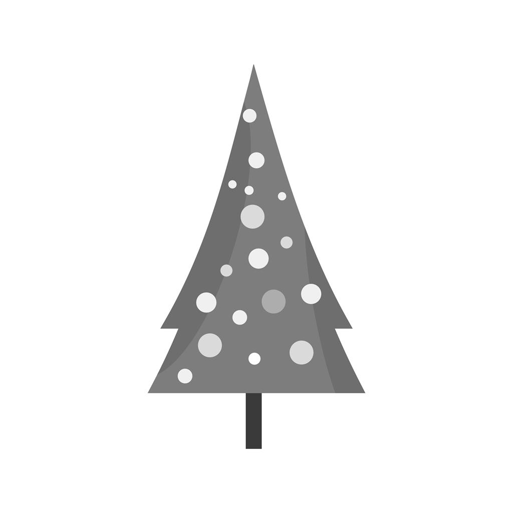 Tree in Snow Greyscale Icon