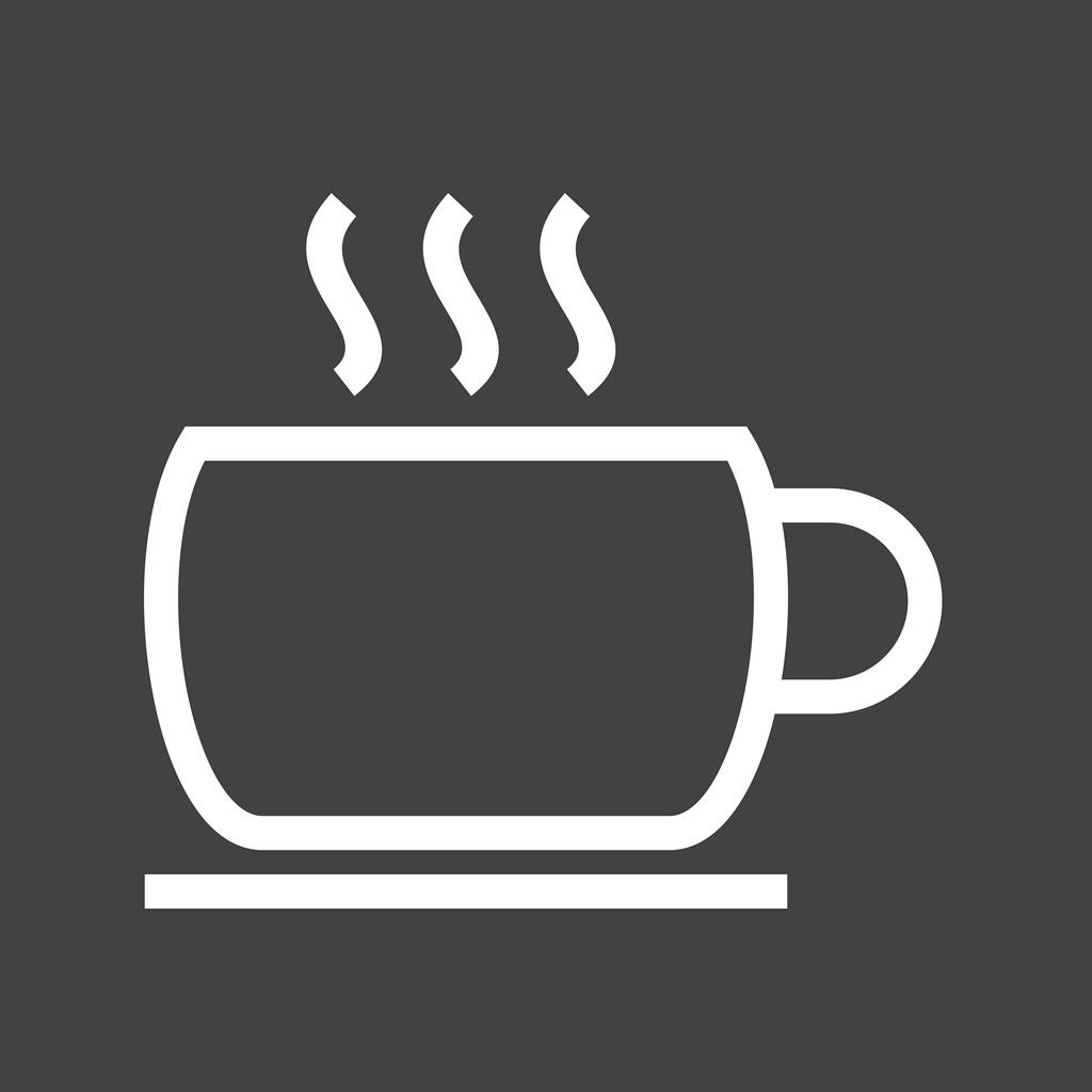 Warm Tea Line Inverted Icon