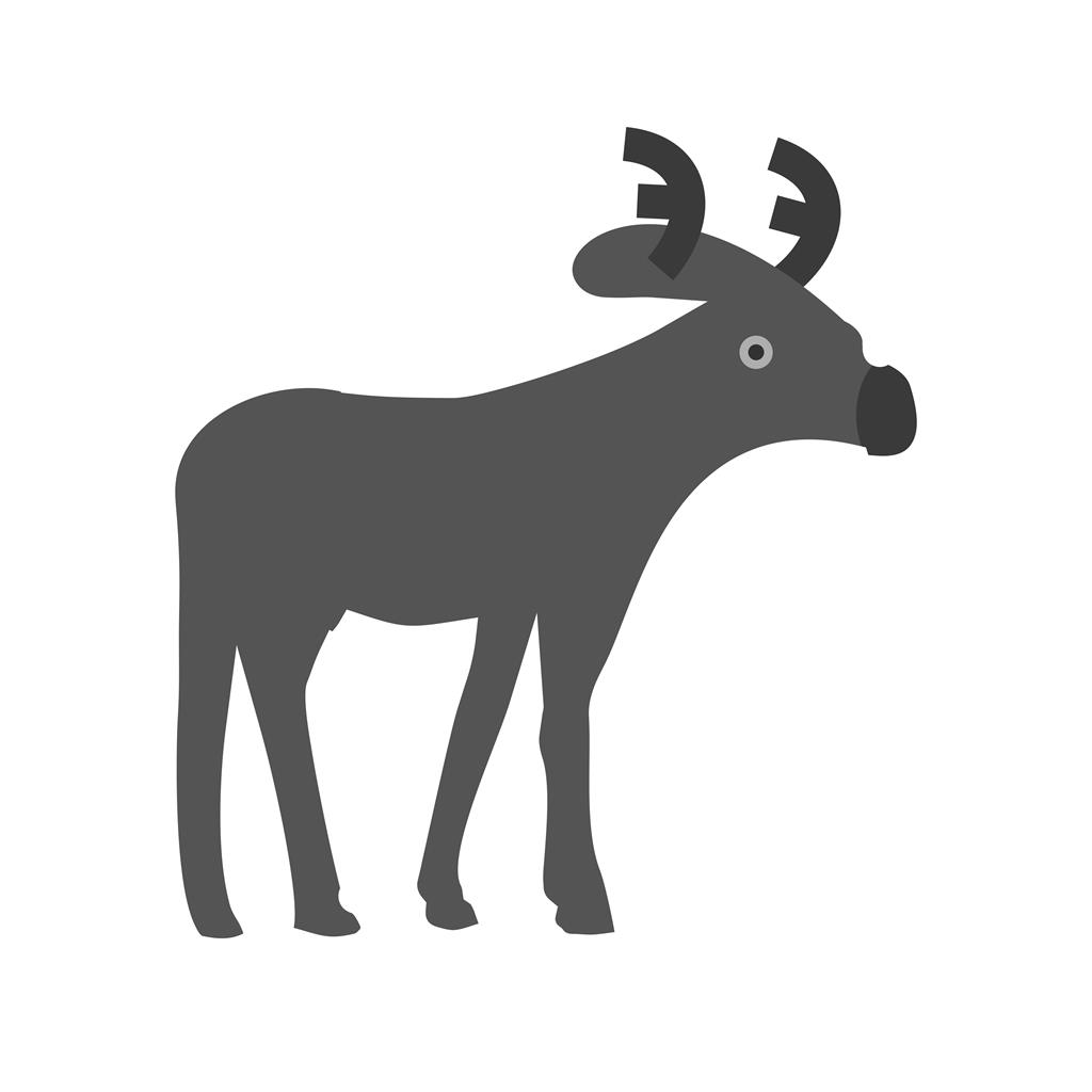 Moose Greyscale Icon