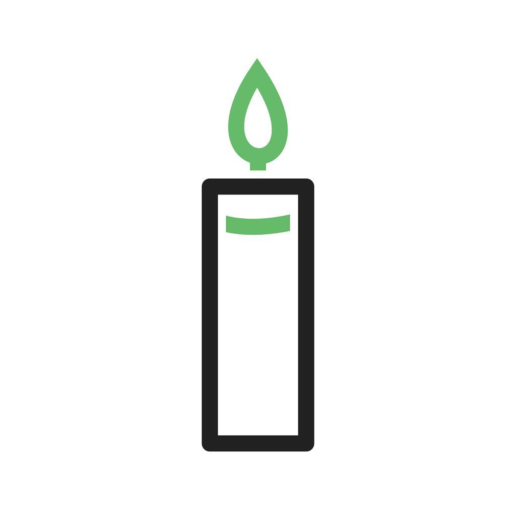 Candle Line Green Black Icon