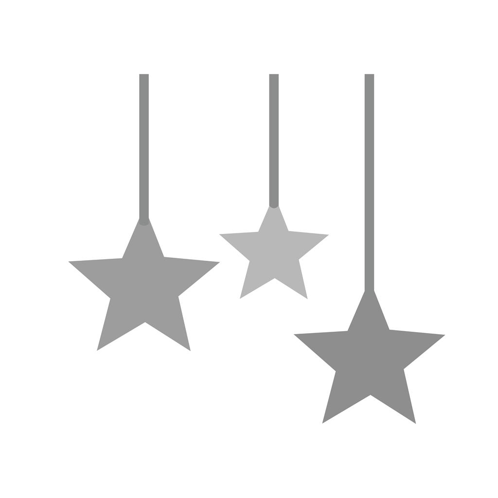 Hanging Stars Greyscale Icon