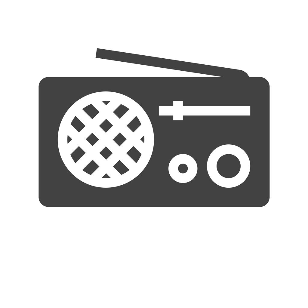 Radio Glyph Icon - IconBunny