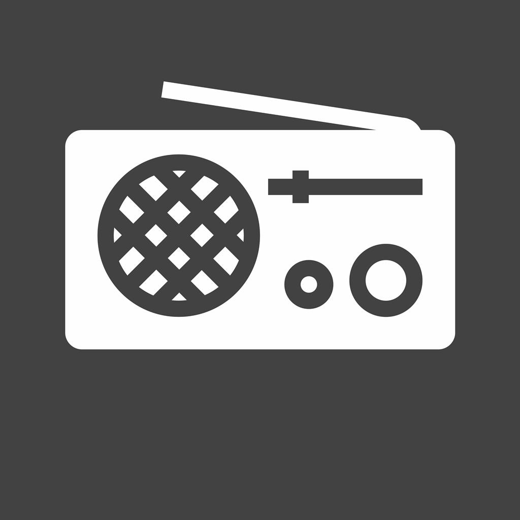 Radio Glyph Inverted Icon - IconBunny