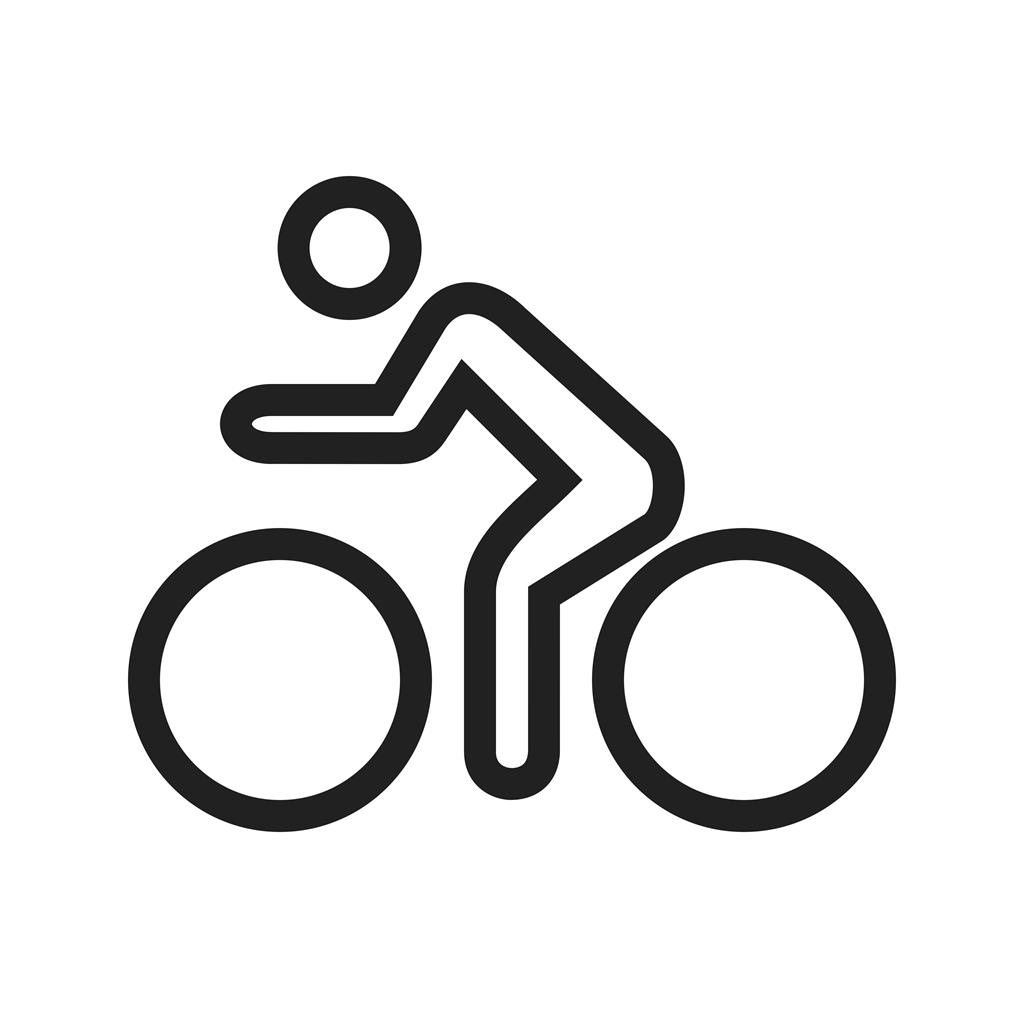 Cycling Person Line Icon - IconBunny