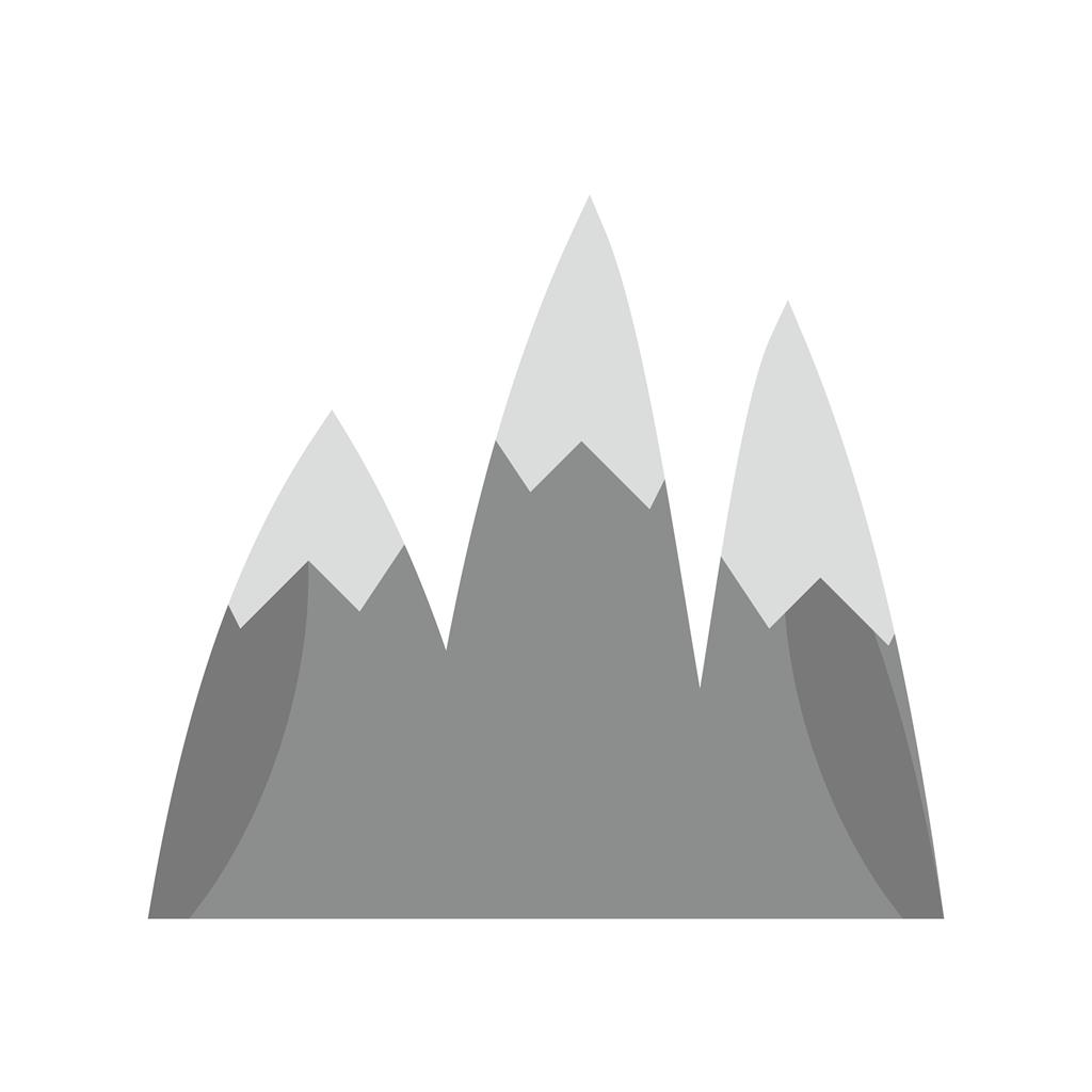 Ice Top Mountain Greyscale Icon