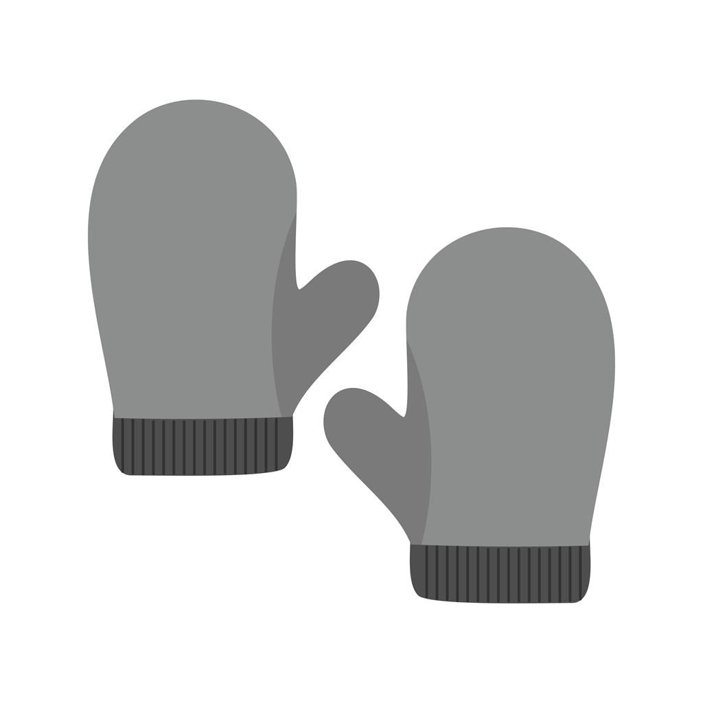 Pair of Gloves Greyscale Icon