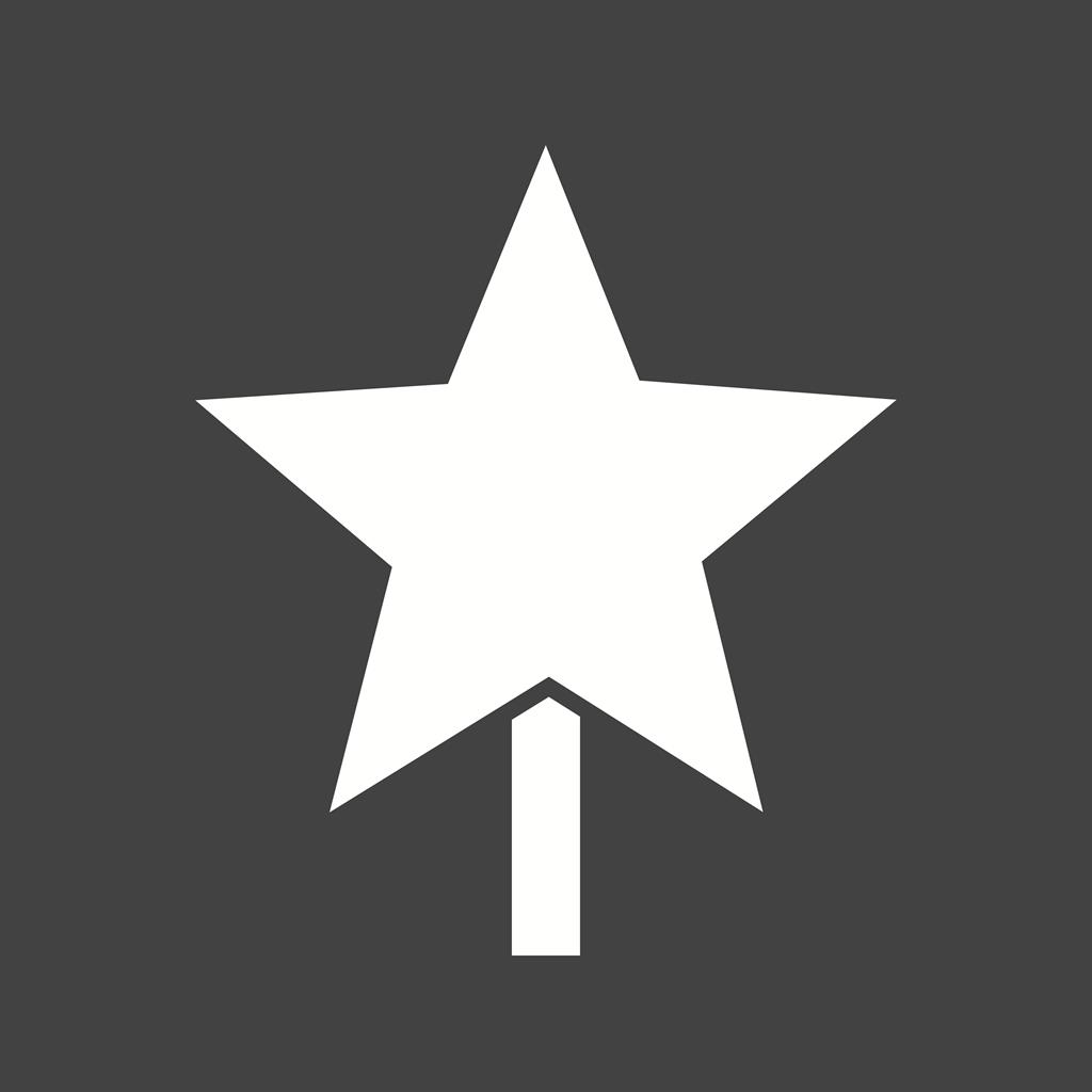 Christmas Star Glyph Inverted Icon
