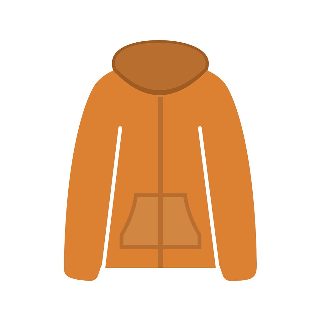 Warm jacket Flat Multicolor Icon