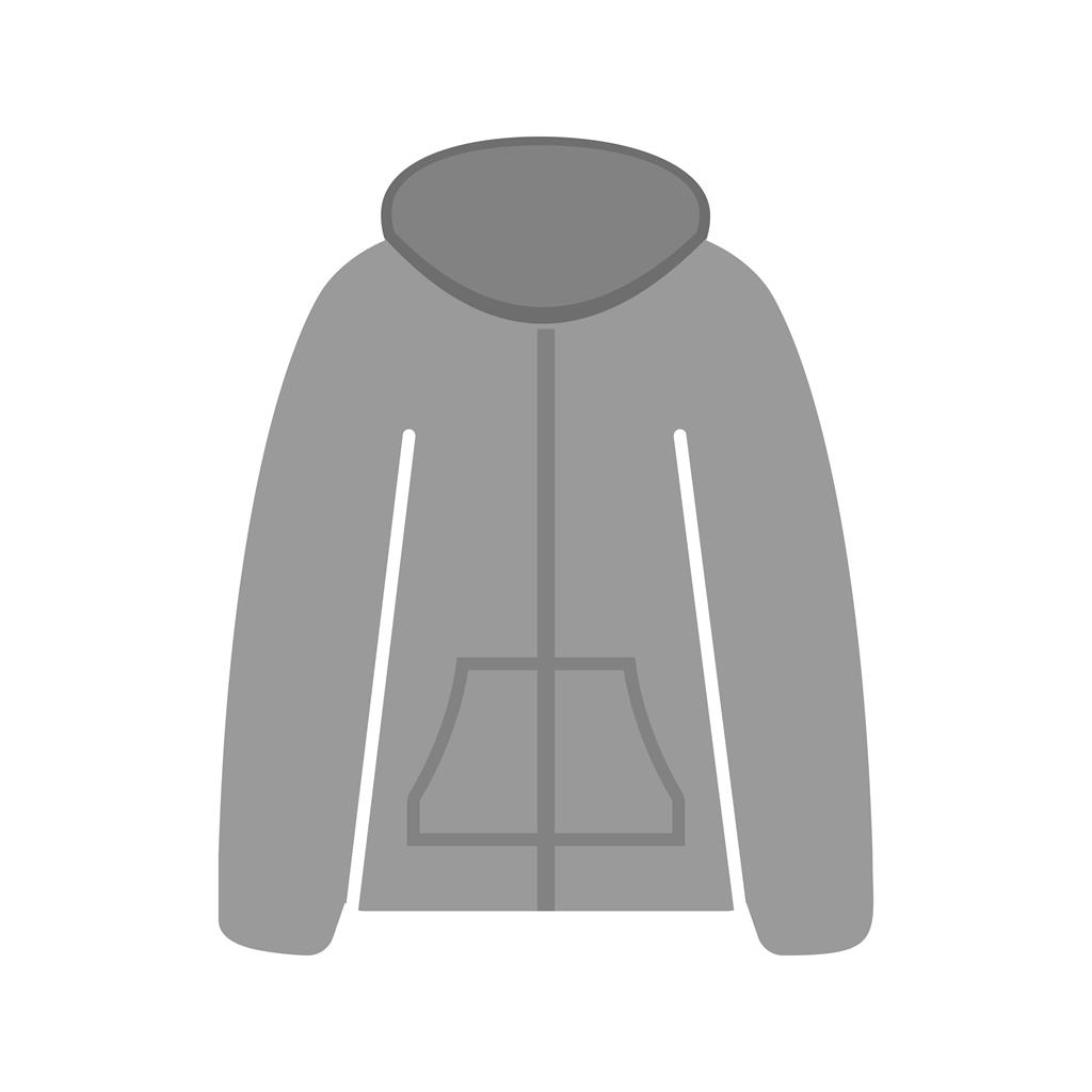 Warm jacket Greyscale Icon