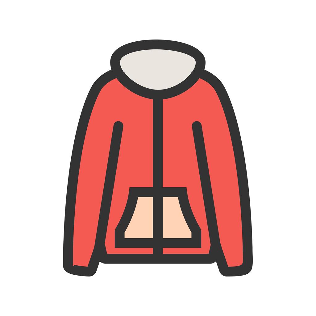 Warm jacket Line Filled Icon