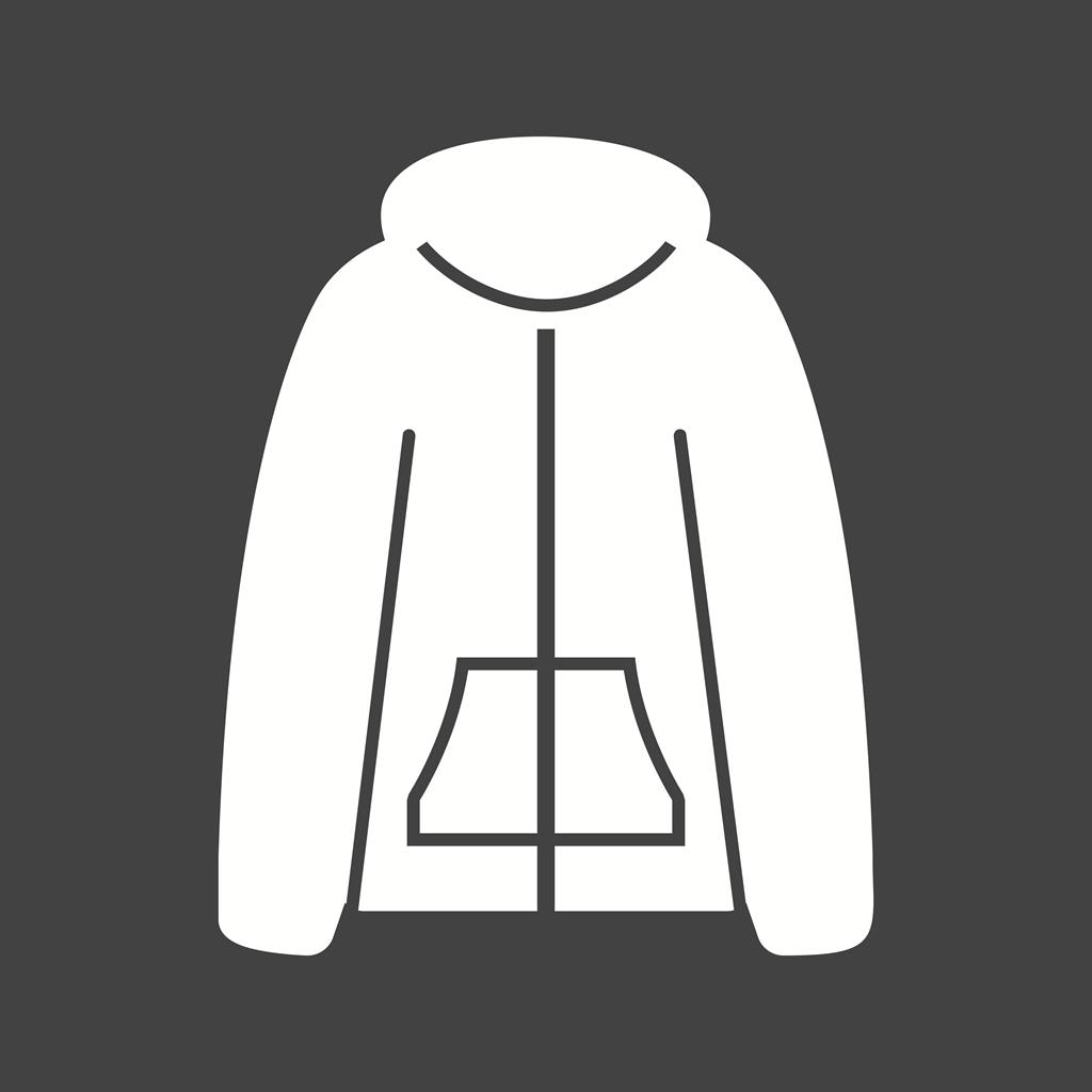 Warm jacket Glyph Inverted Icon