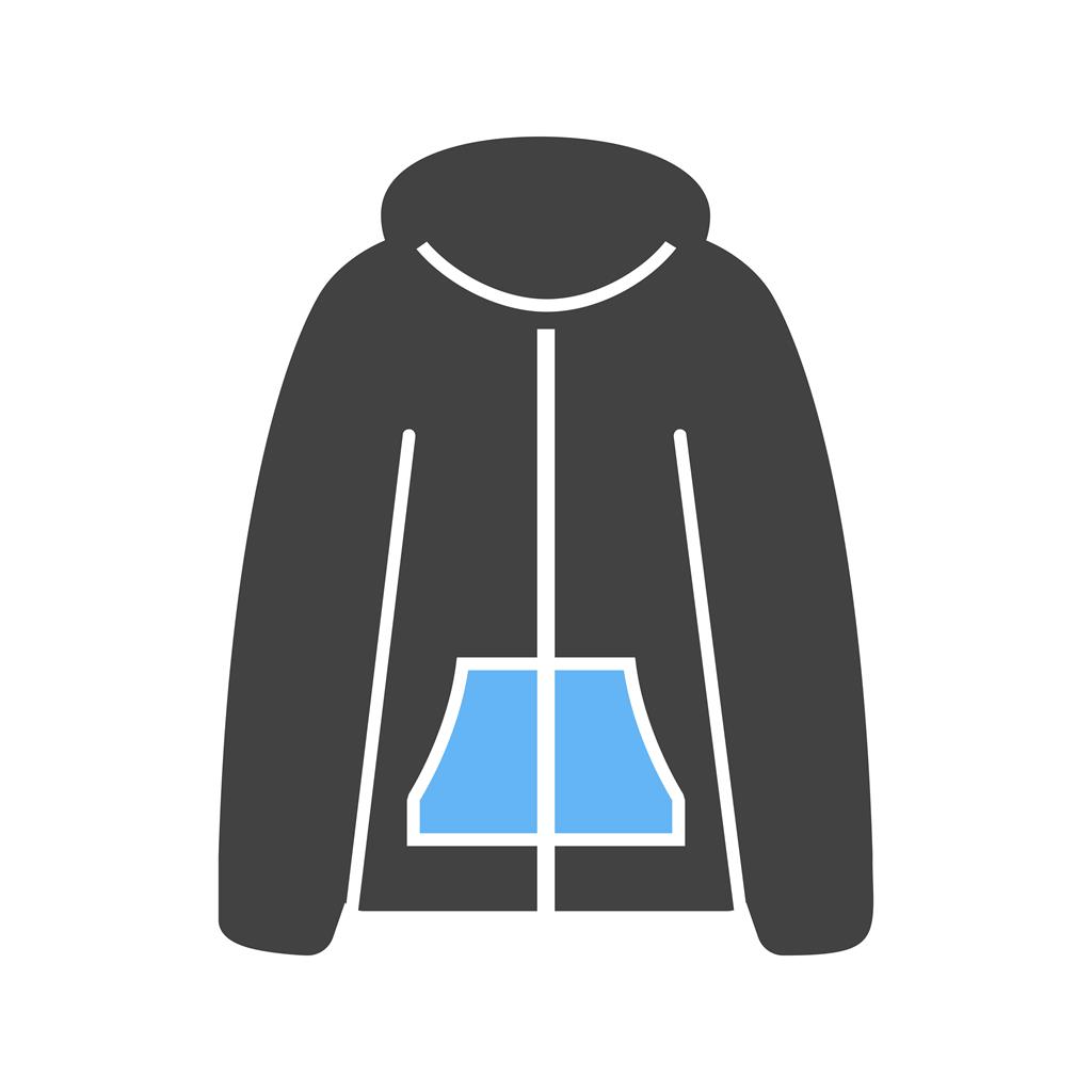 Warm jacket Blue Black Icon