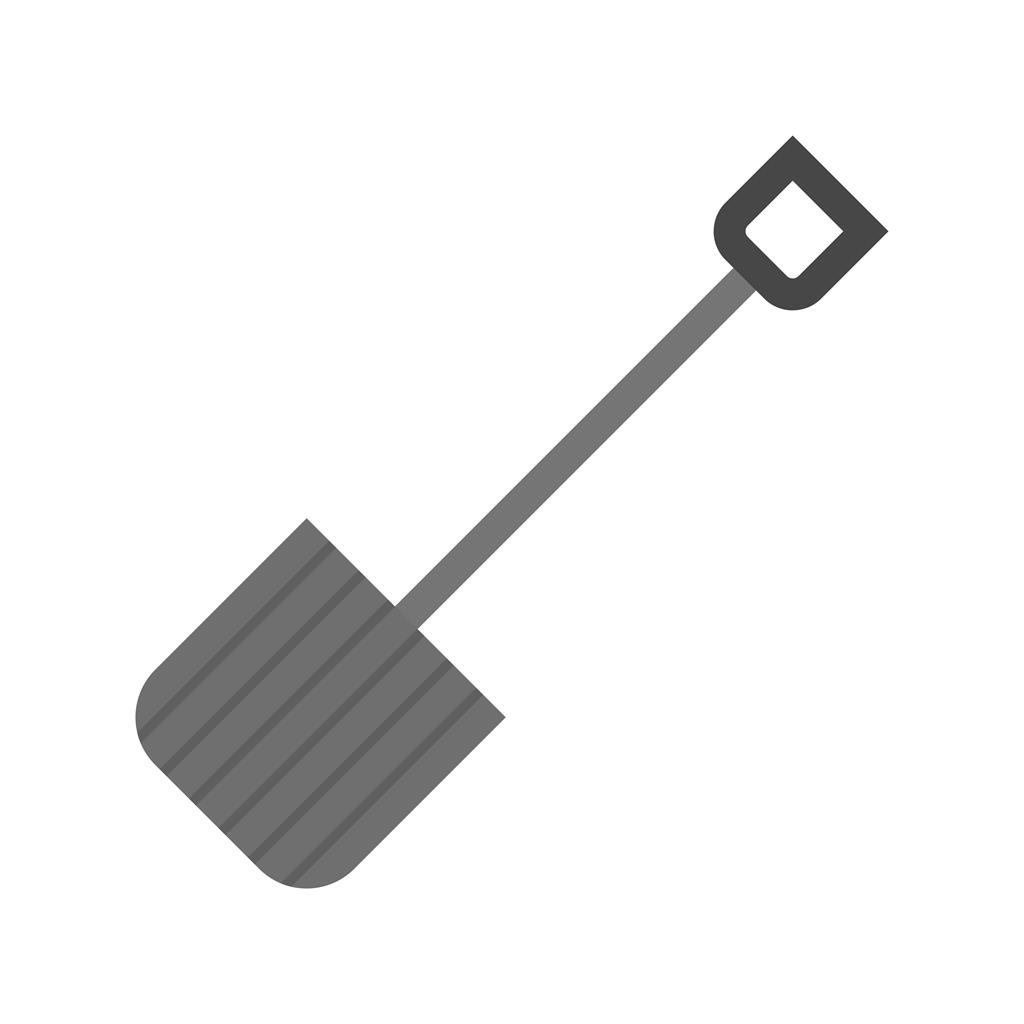 Snow Shovel Greyscale Icon