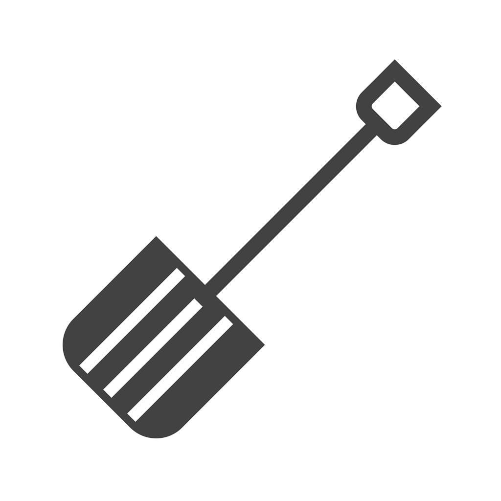Snow Shovel Glyph Icon