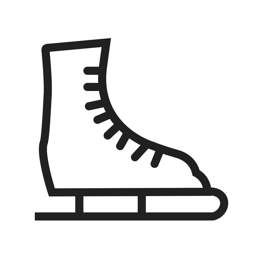Ice Skating Shoe Line Icon