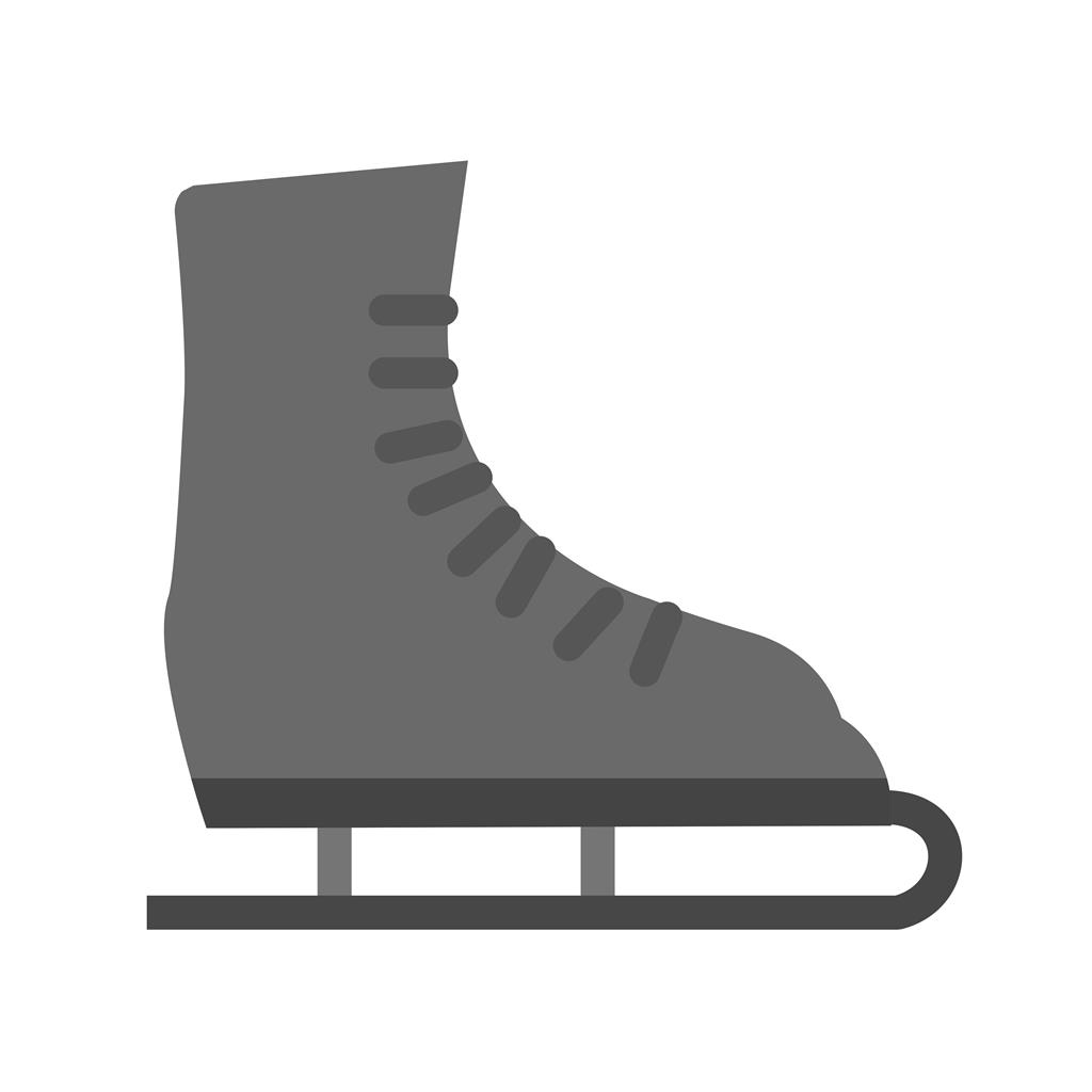 Ice Skating Shoe Greyscale Icon