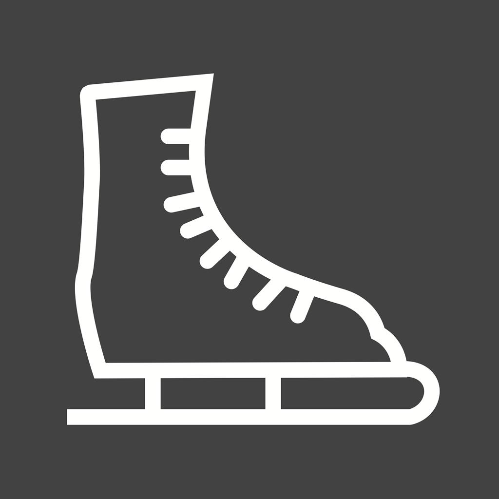 Ice Skating Shoe Line Inverted Icon