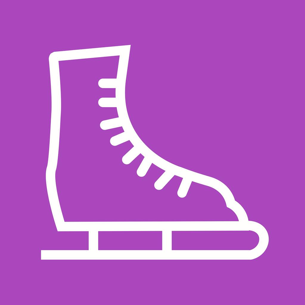 Ice Skating Shoe Line Multicolor B/G Icon