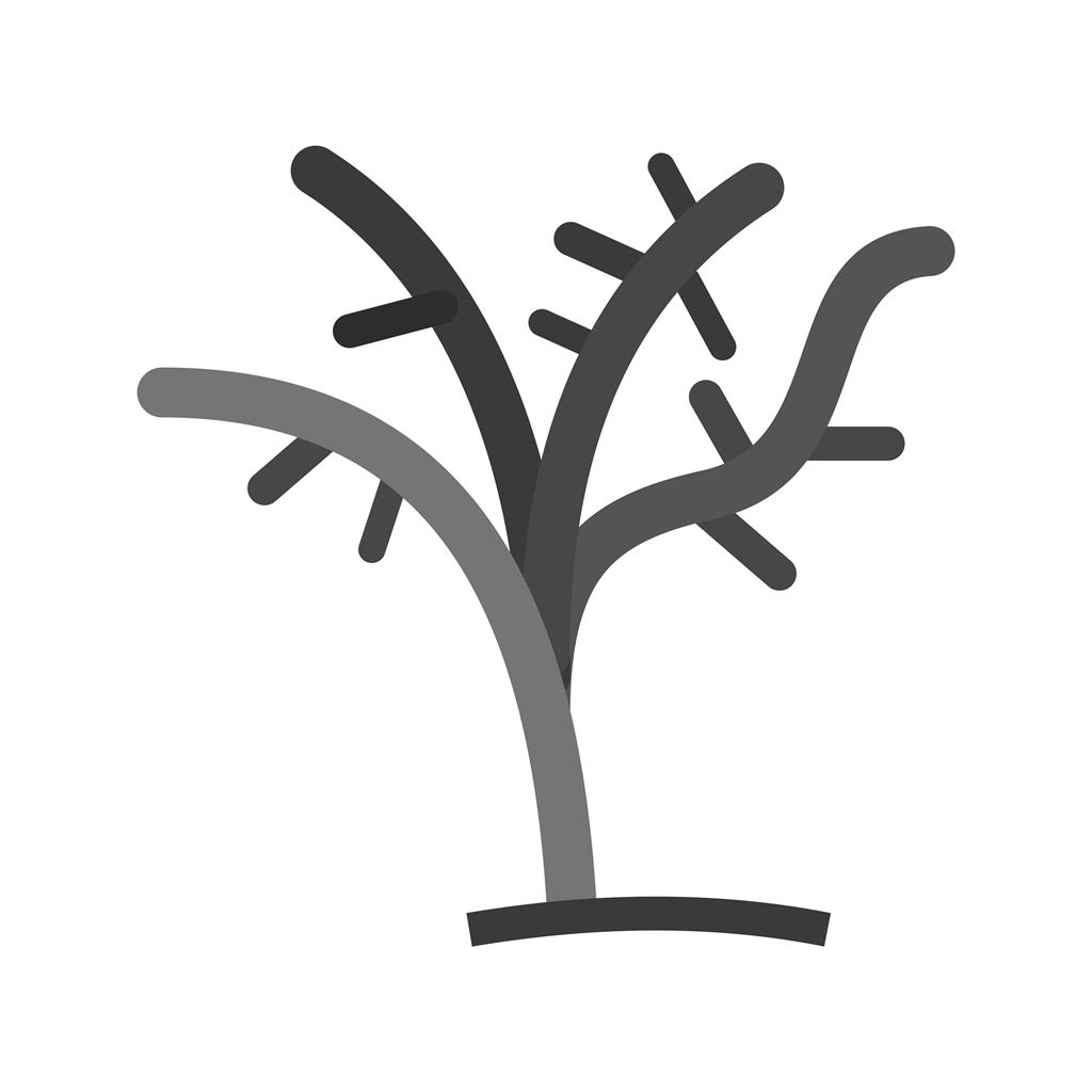 Tree with no leaves Greyscale Icon