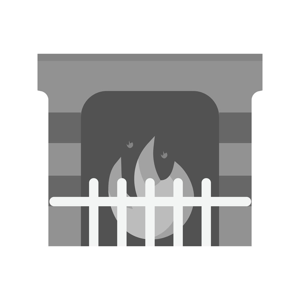Fireplace Greyscale Icon