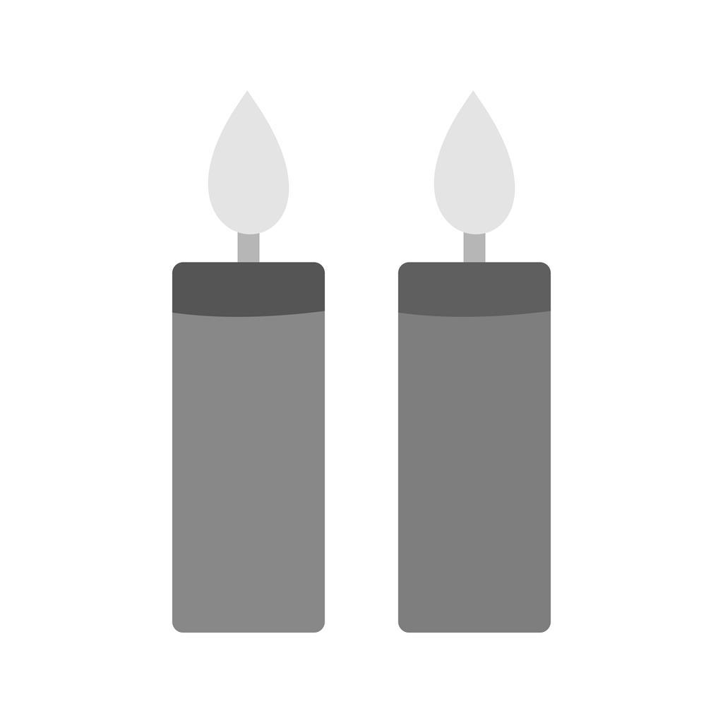 Two Candles Greyscale Icon