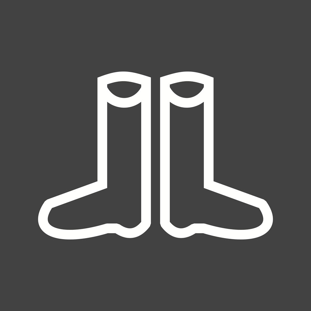 Long Boots Line Inverted Icon