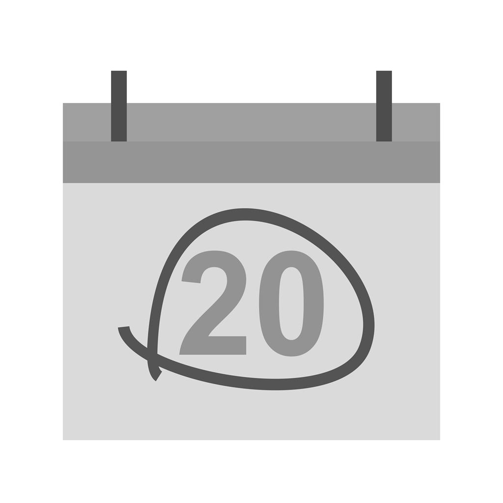 Marked Date Greyscale Icon
