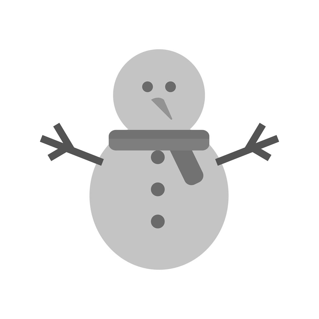 Snowman II Greyscale Icon