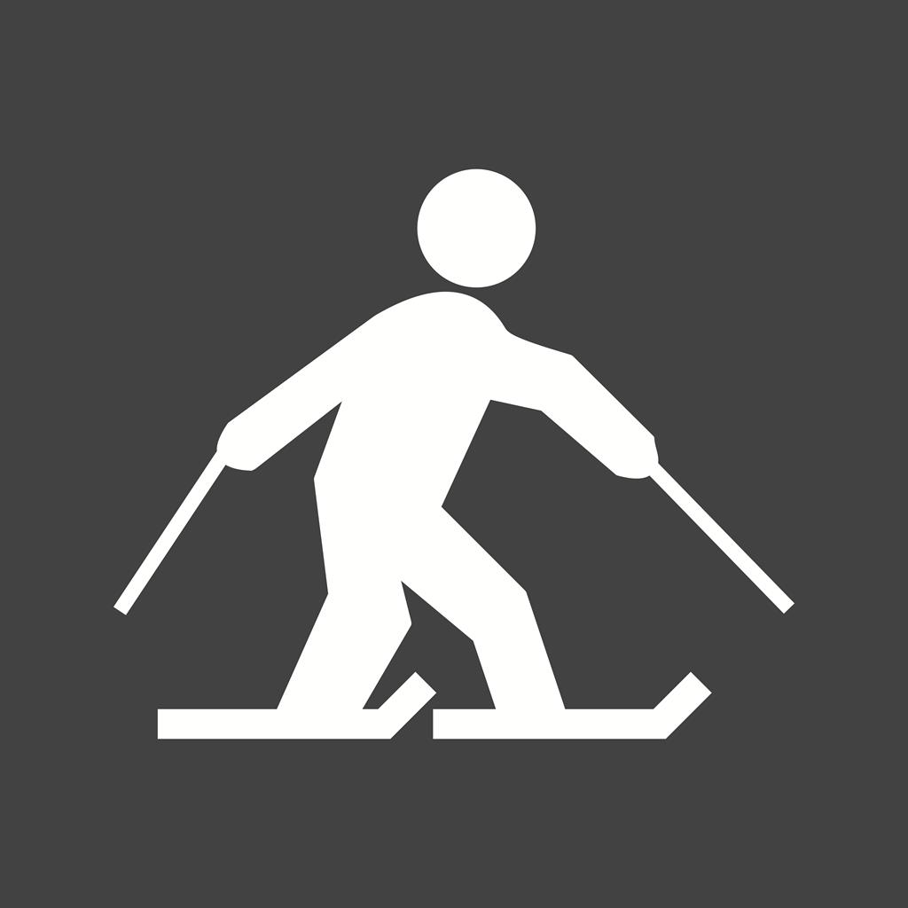 Skating Glyph Inverted Icon