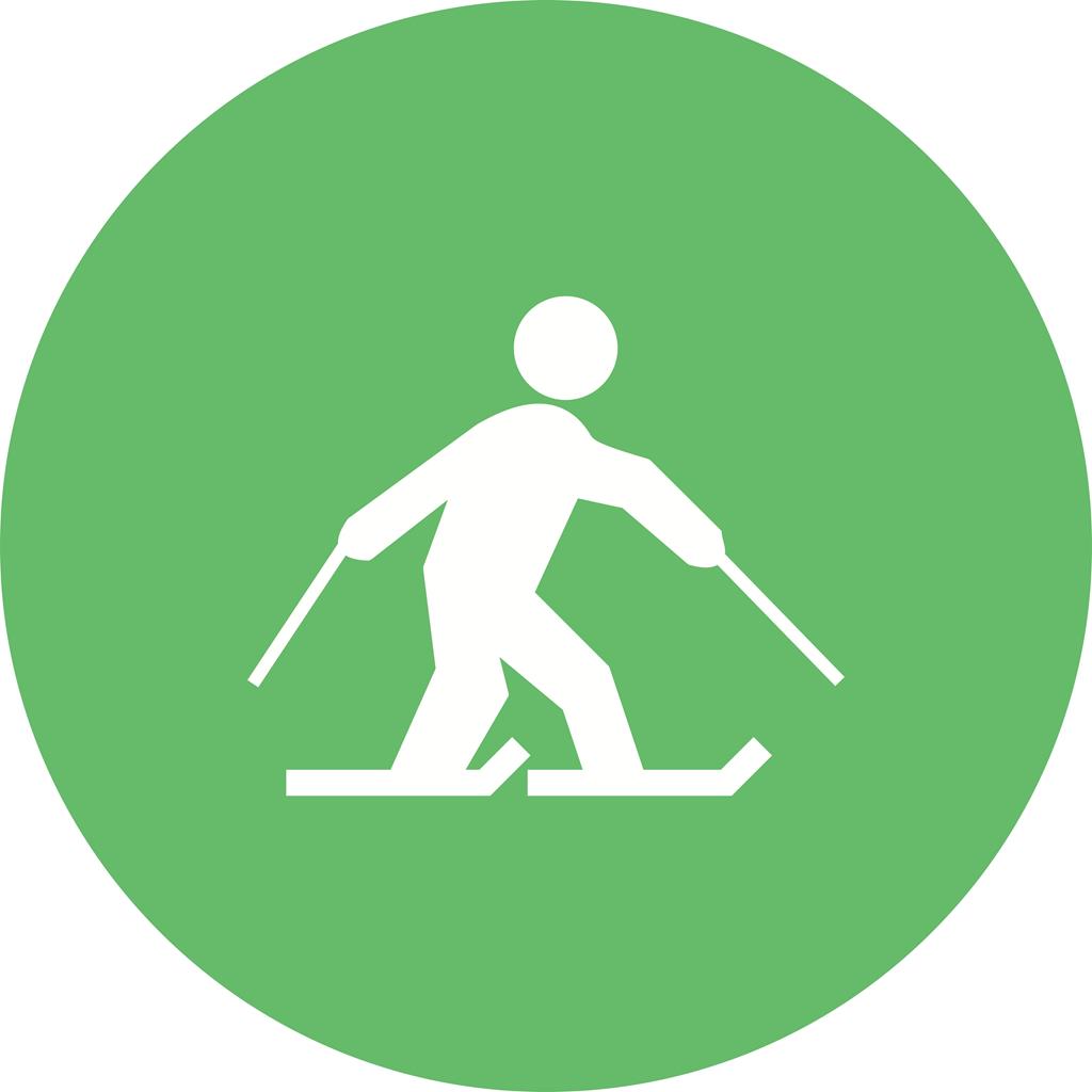 Skating Flat Round Icon