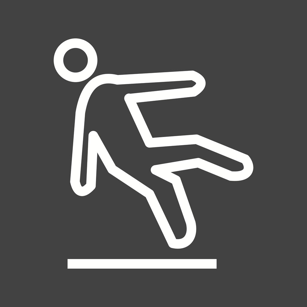Falling off ice Line Inverted Icon