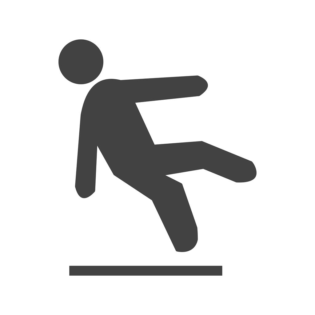 Falling off ice Glyph Icon