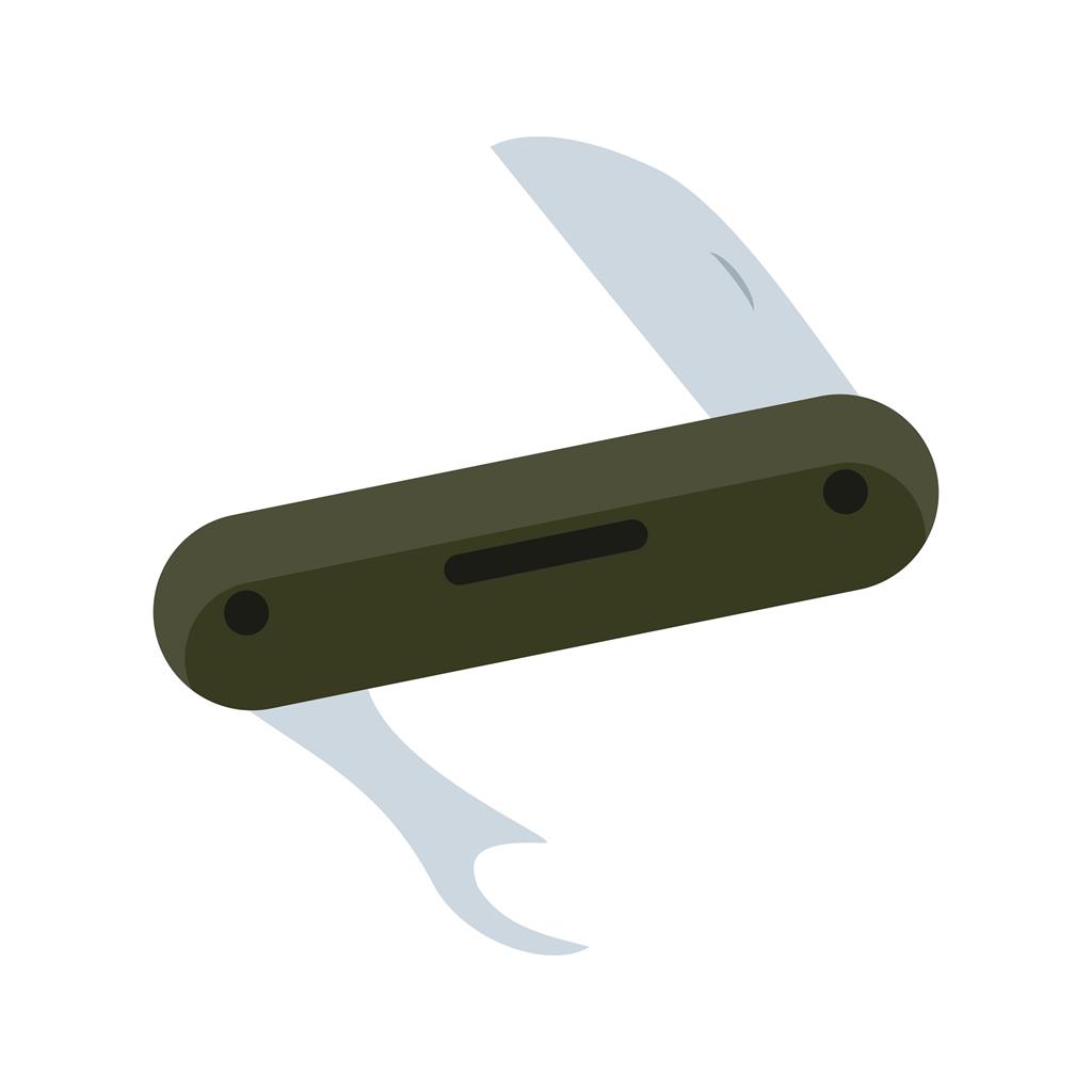 Army Knife Flat Multicolor Icon