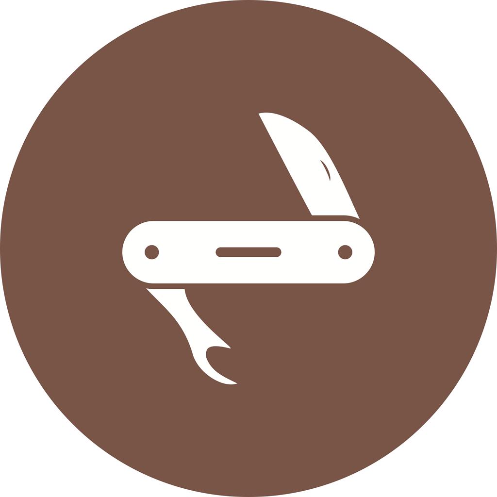 Army Knife Flat Round Icon