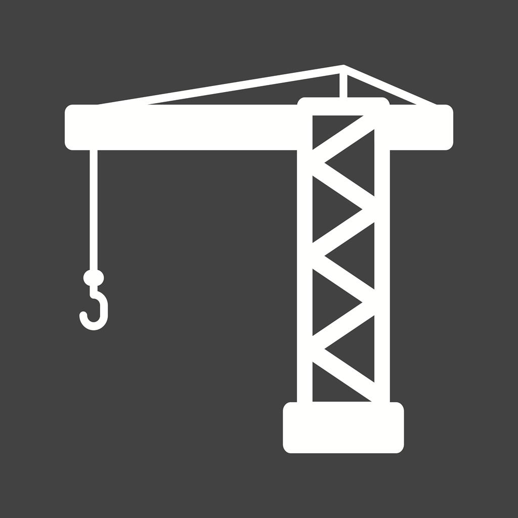 Crane Glyph Inverted Icon