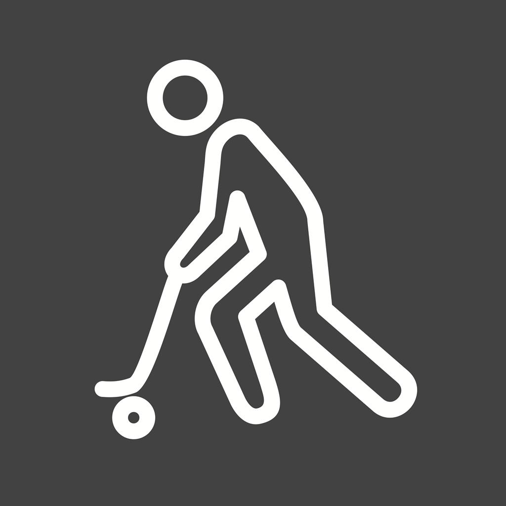 Hockey Player Line Inverted Icon - IconBunny