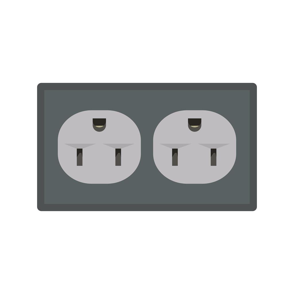 Electric Plugs Flat Multicolor Icon