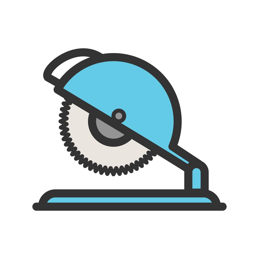 Electric Saw Line Filled Icon