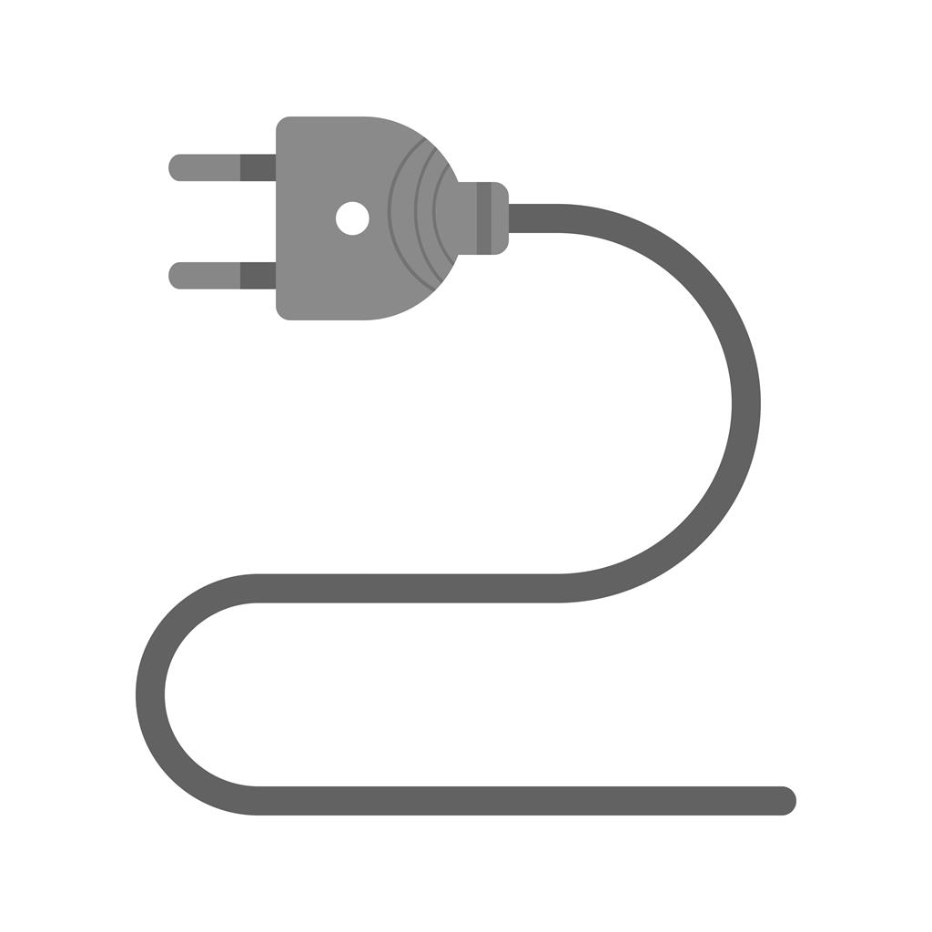 Electric Wire Greyscale Icon