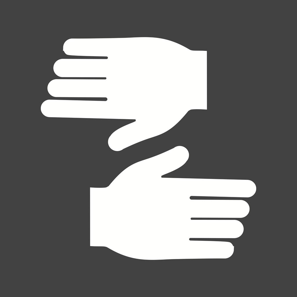 Gloves Glyph Inverted Icon