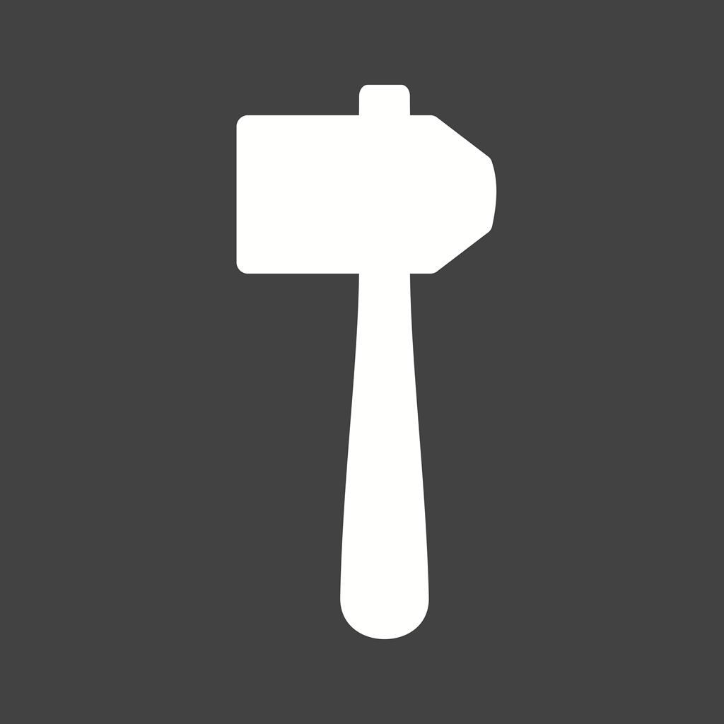 Hammer II Glyph Inverted Icon